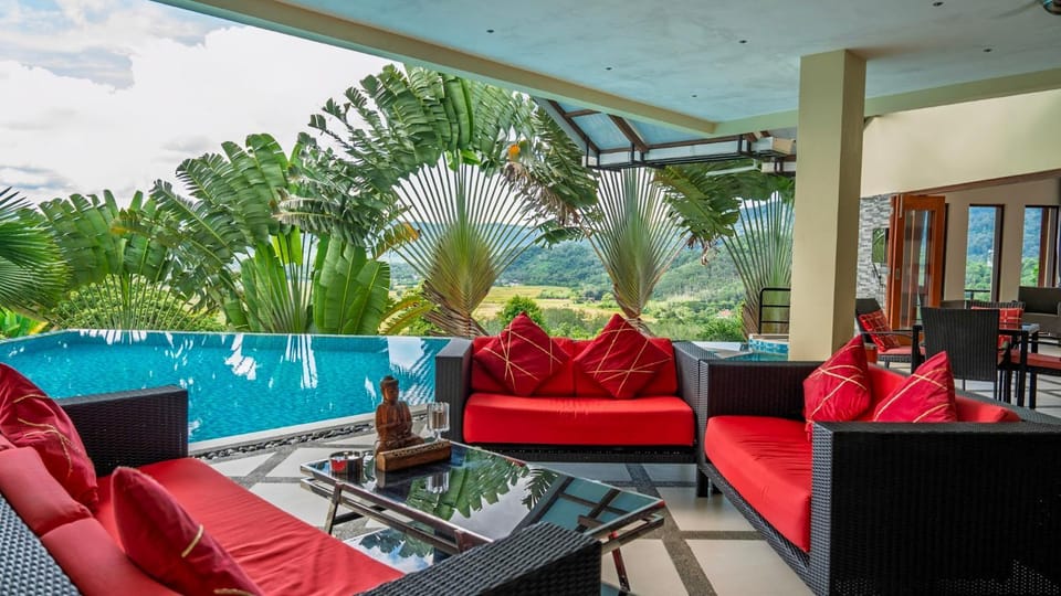 View (from property/room), Seating area, Swimming pool