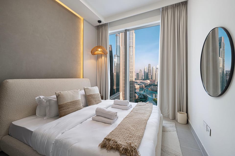 Natural landscape, Bedroom, City view
