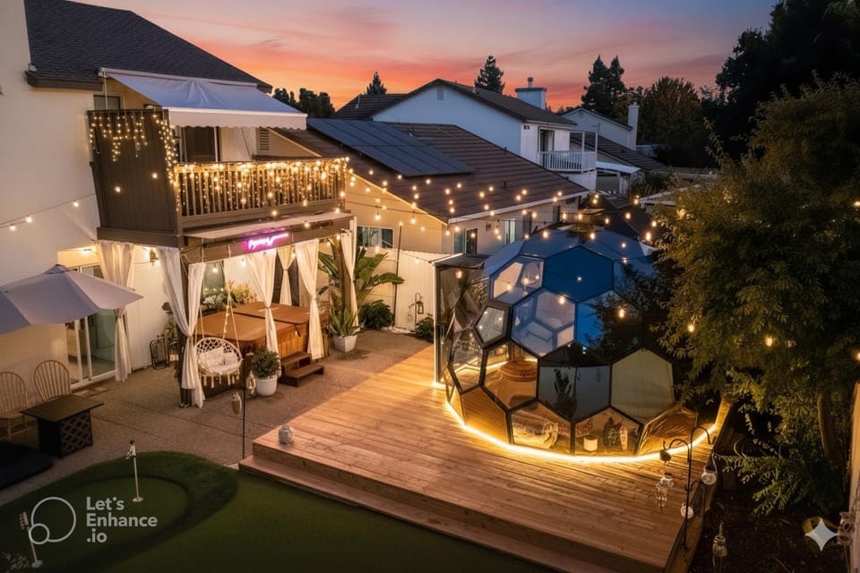 Elegant Retreat- Sleep 10-Boho Dome Lounge-Hot Tub-Games-Golf-Serene Getaway House in Elk Grove