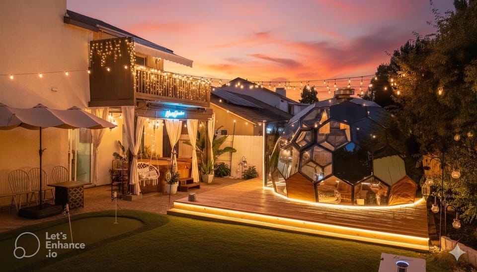 Elegant Retreat- Sleep 10-Boho Dome Lounge-Hot Tub-Games-Golf-Serene Getaway House in Elk Grove