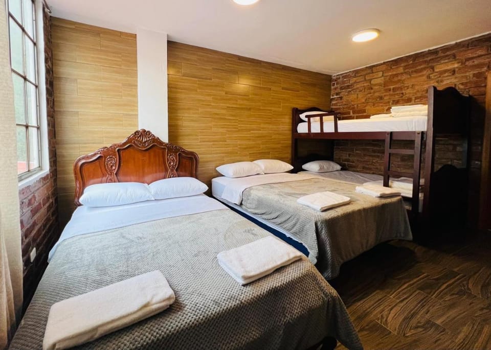 Bed, Photo of the whole room, Bedroom, bunk bed, towels