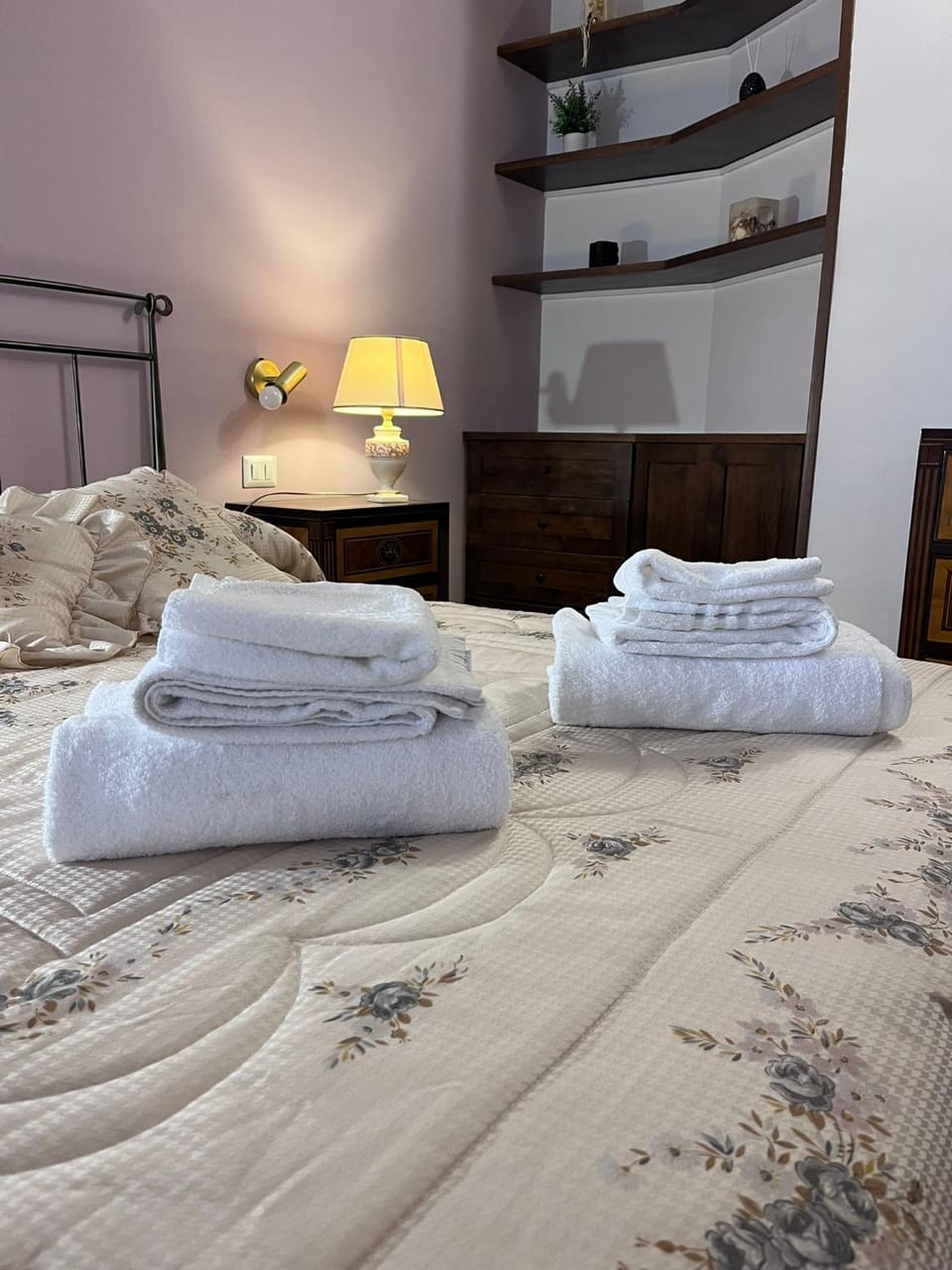 Bed, Bedroom, furniture, heating, towels, wardrobe, air conditioner