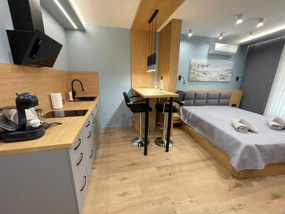 Bed, TV and multimedia, Coffee/tea facilities, Kitchen or kitchenette, Living room, Photo of the whole room, Seating area, Dining area, Bedroom, stove