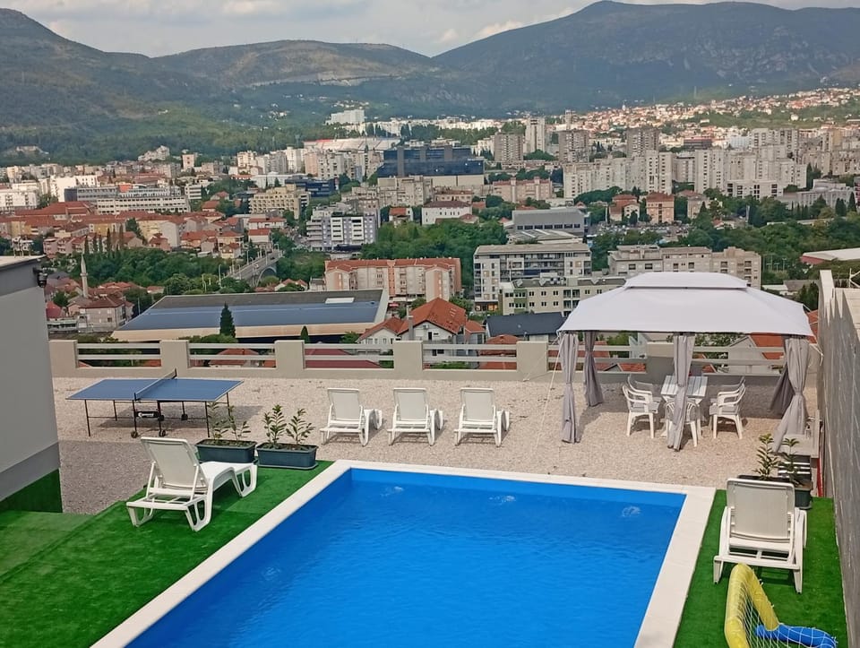 Day, Bird's eye view, City view, sunbed