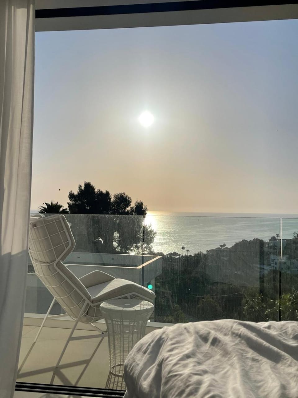 Bed, Natural landscape, View (from property/room), Bedroom, Sea view
