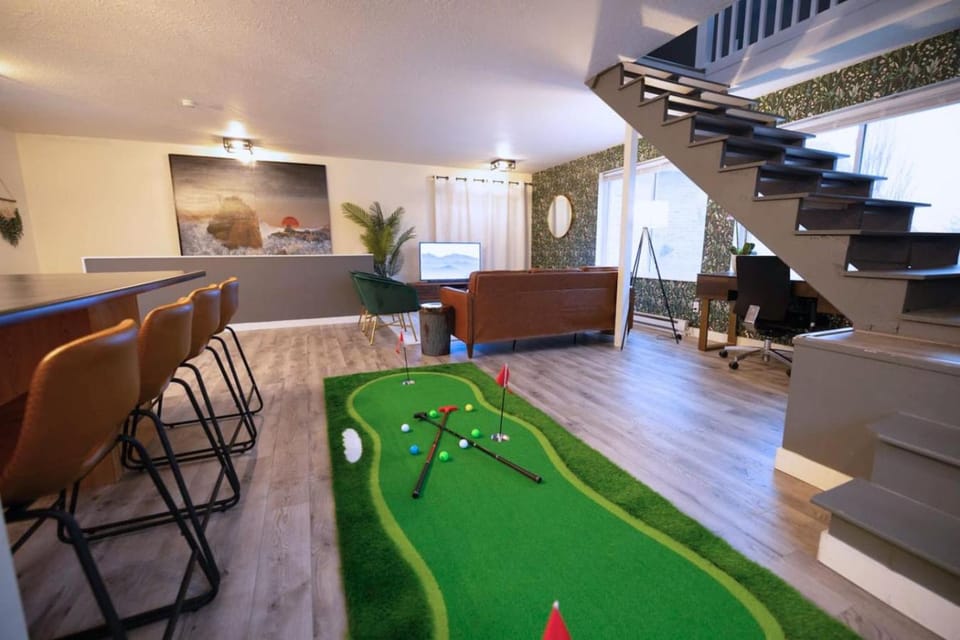 Views of Lone Peak and mini golf House in Draper