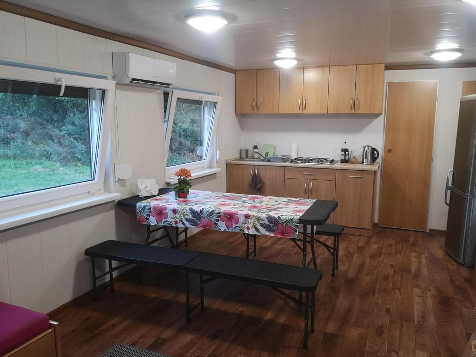 Kitchen or kitchenette, Dining area, dishwasher, stove