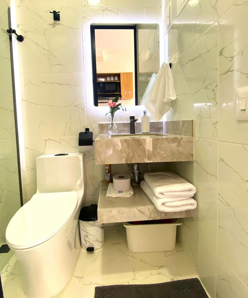 Bathroom, towels