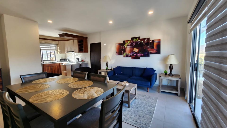 Kitchen or kitchenette, Living room, Dining area