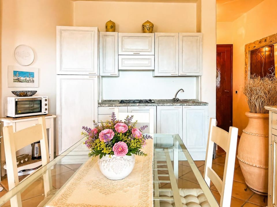Kitchen or kitchenette, Dining area, stove