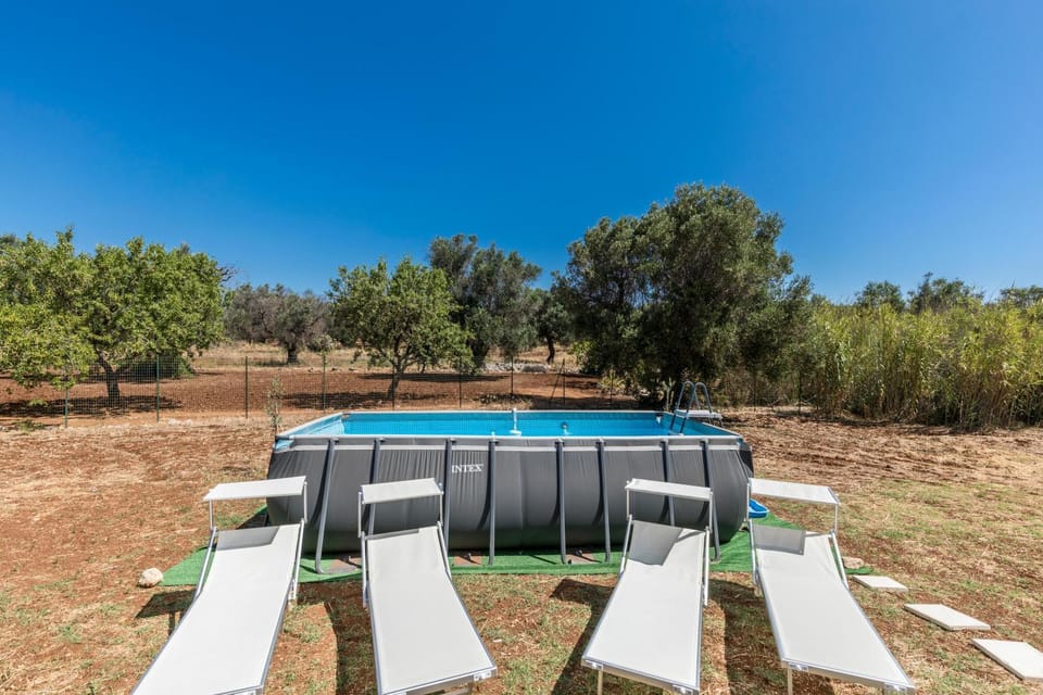 Swimming pool, sunbed