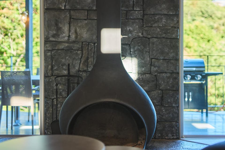 Living room, fireplace