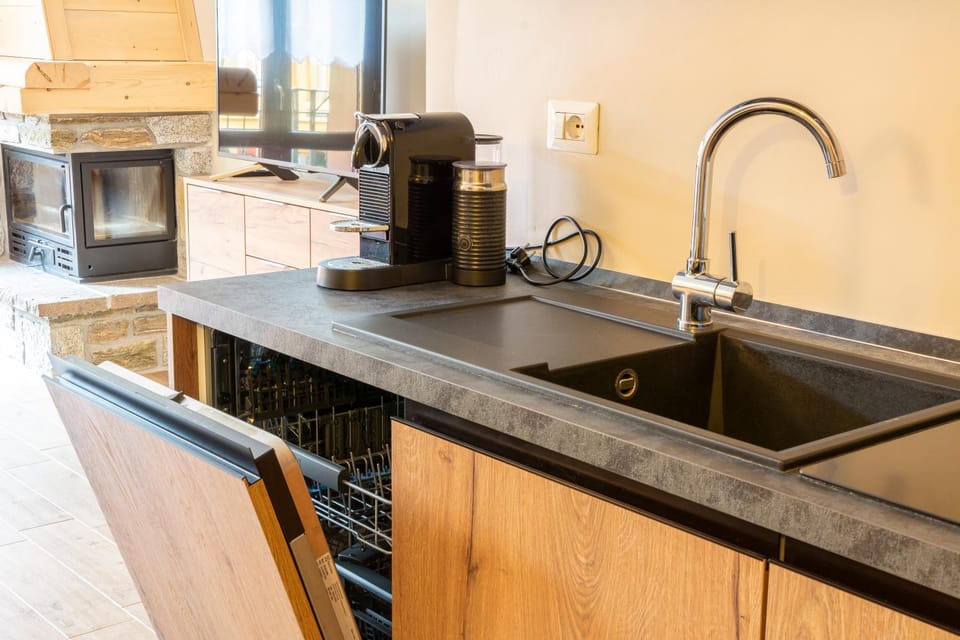 Kitchen or kitchenette, dishwasher