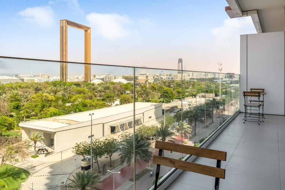 Cozy 1BR Dubai Frame Views Pool, Metro Access Apartment in Dubai