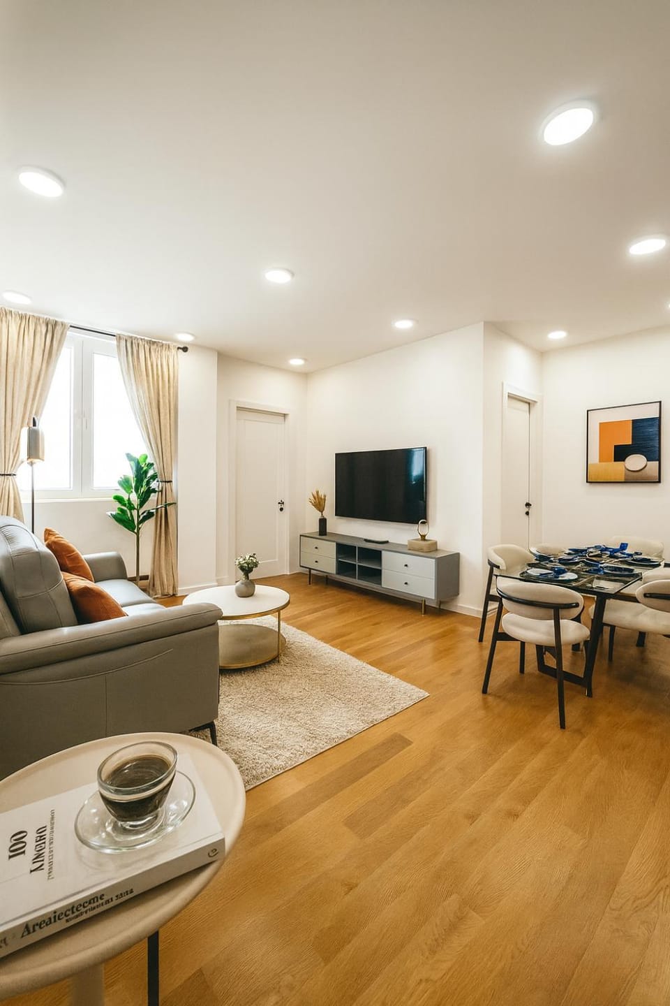 Communal lounge/ TV room, TV and multimedia, Living room, Photo of the whole room, Seating area, Dining area