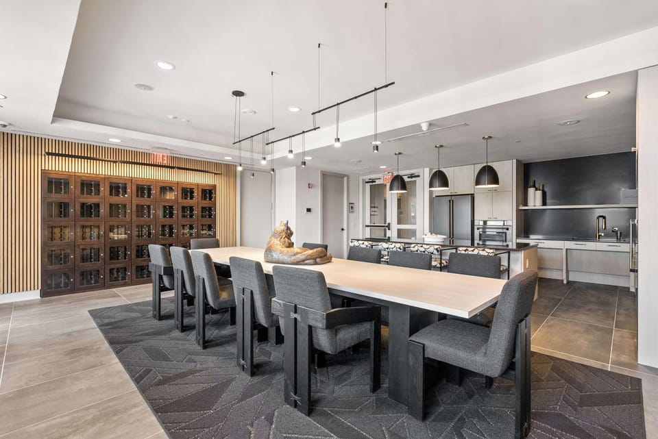 Property building, Seating area, Communal kitchen
