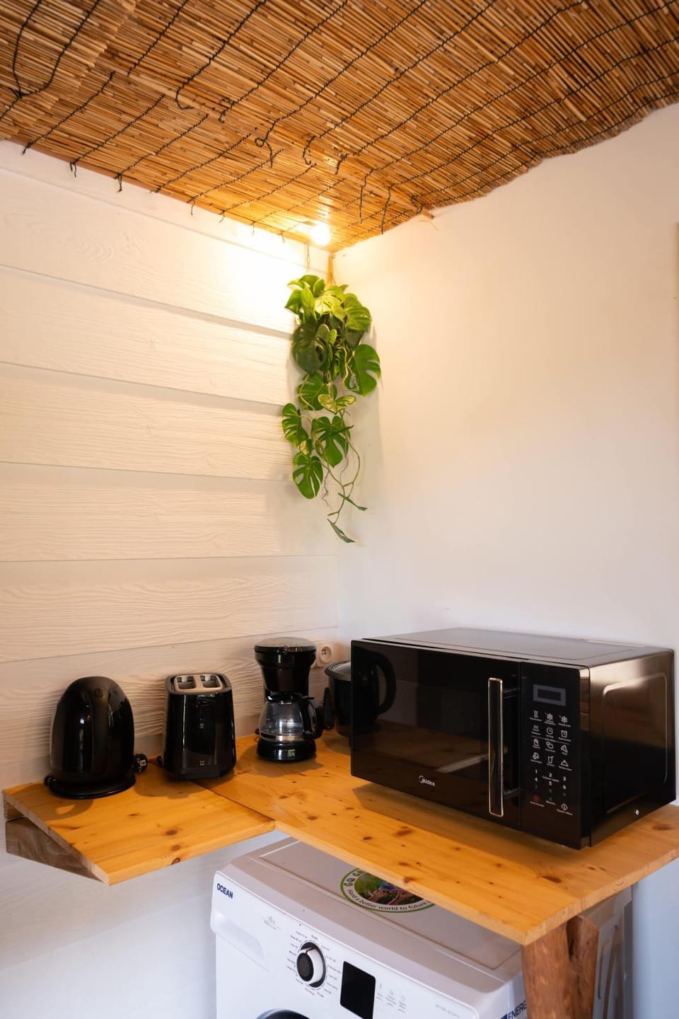 Kitchen or kitchenette, toaster, washing machine, washing machine