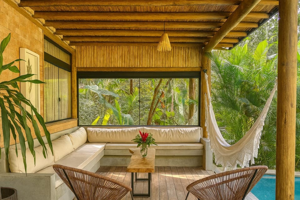 Patio, Natural landscape, Garden, Seating area