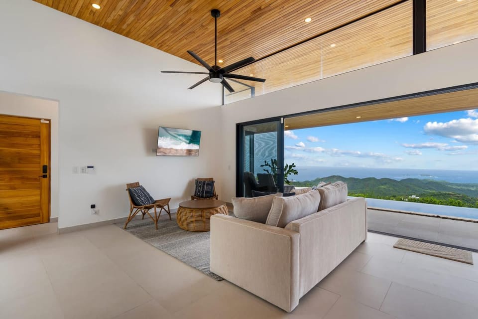 Mountainside Home with Modern Design Sweeping Ocean Views & Private Swimming Pool House in Guanacaste Province