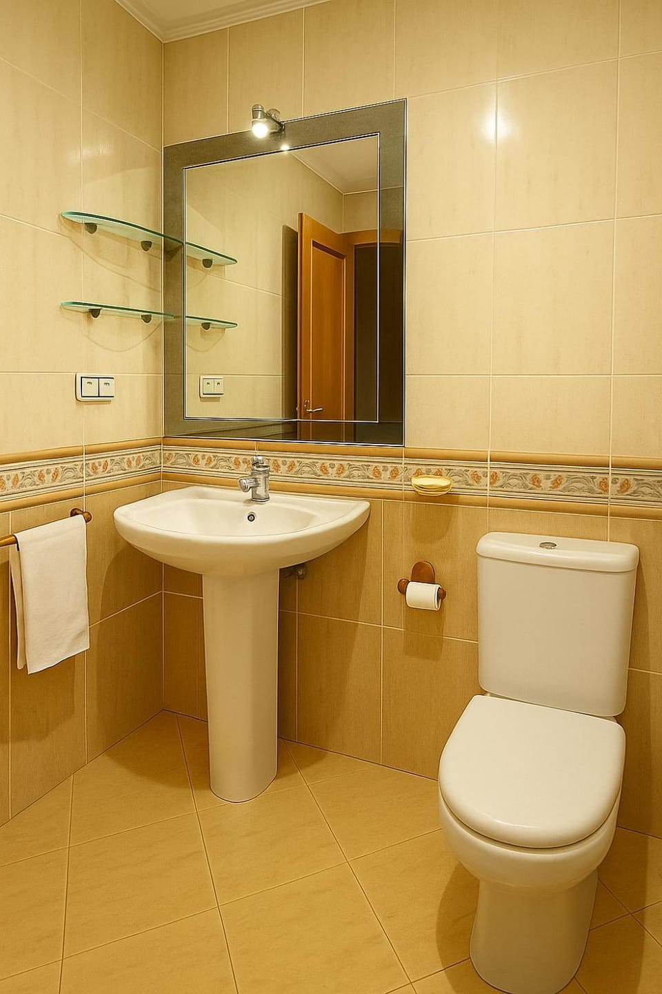 Toilet, Bathroom, towels