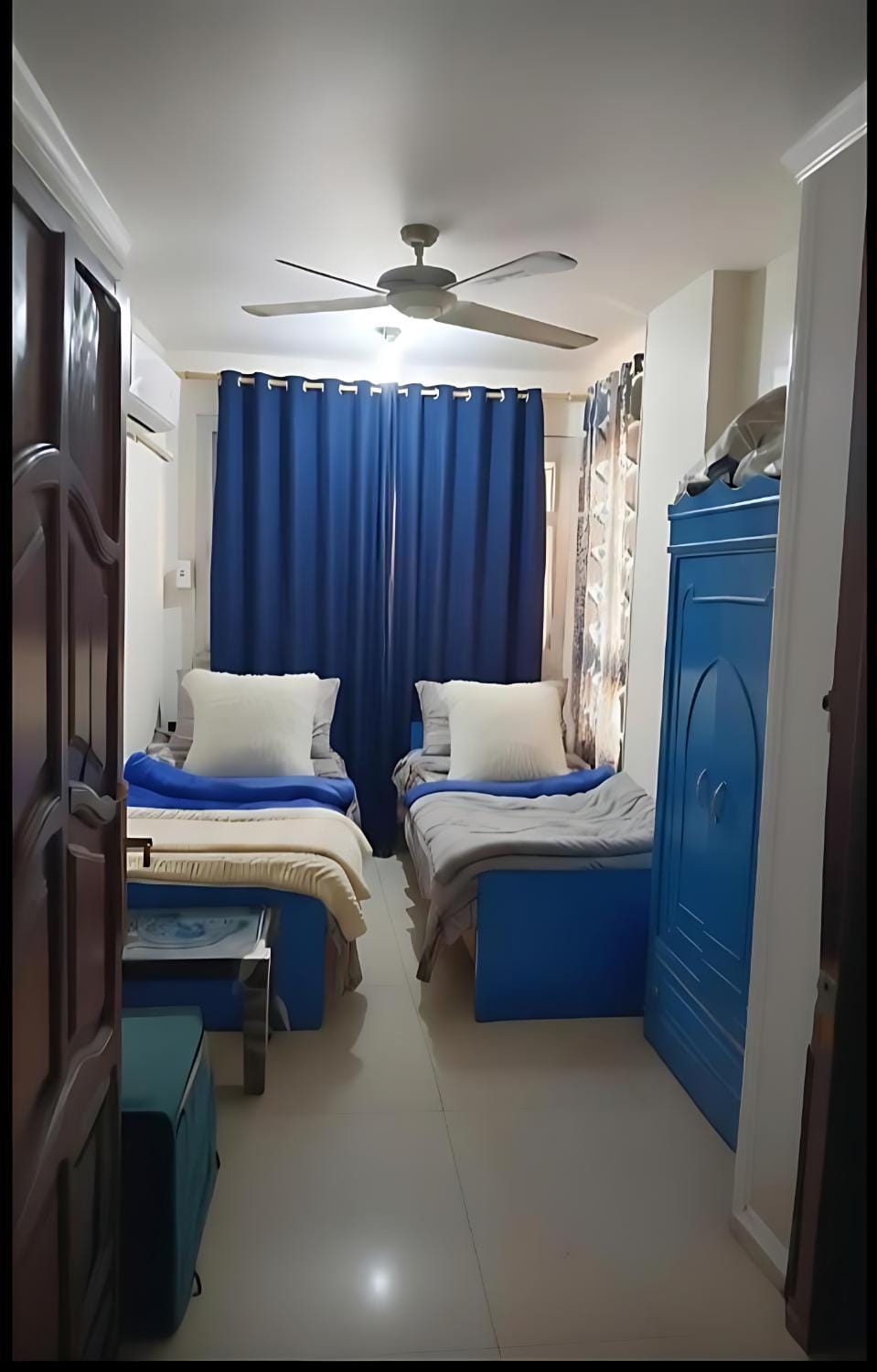 Bed, Photo of the whole room, Bedroom, air conditioner