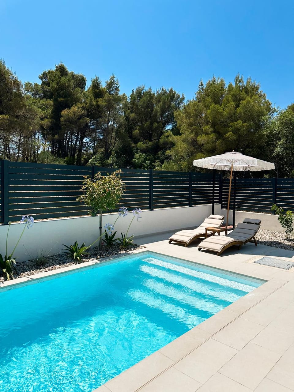 Patio, Day, Garden, Balcony/Terrace, Pool view, Swimming pool, sunbed