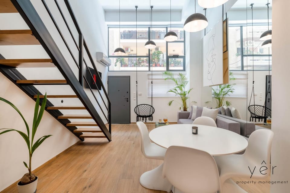 Stylish Loft at Pasalimani 10min to Freatida Beach Apartment in Pireas