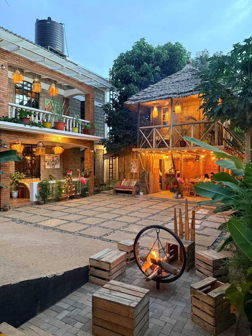Property building, Patio, Day