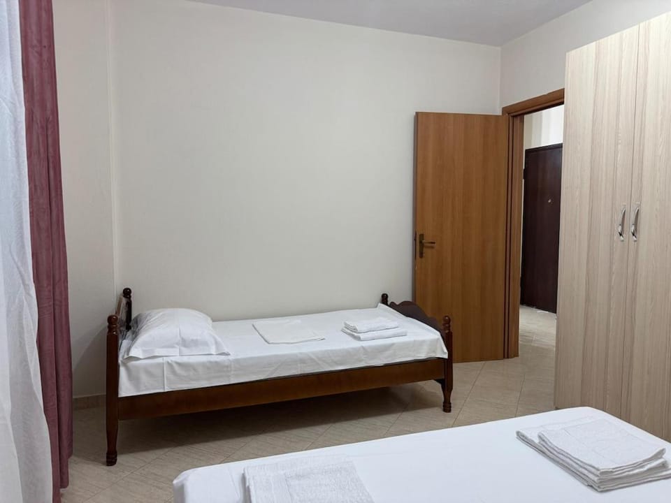 Bed, Photo of the whole room, Bedroom, towels, wardrobe