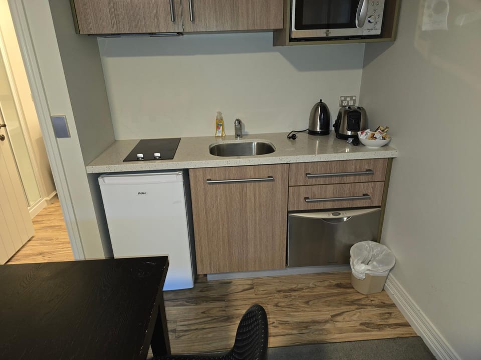 Living room, kitchen