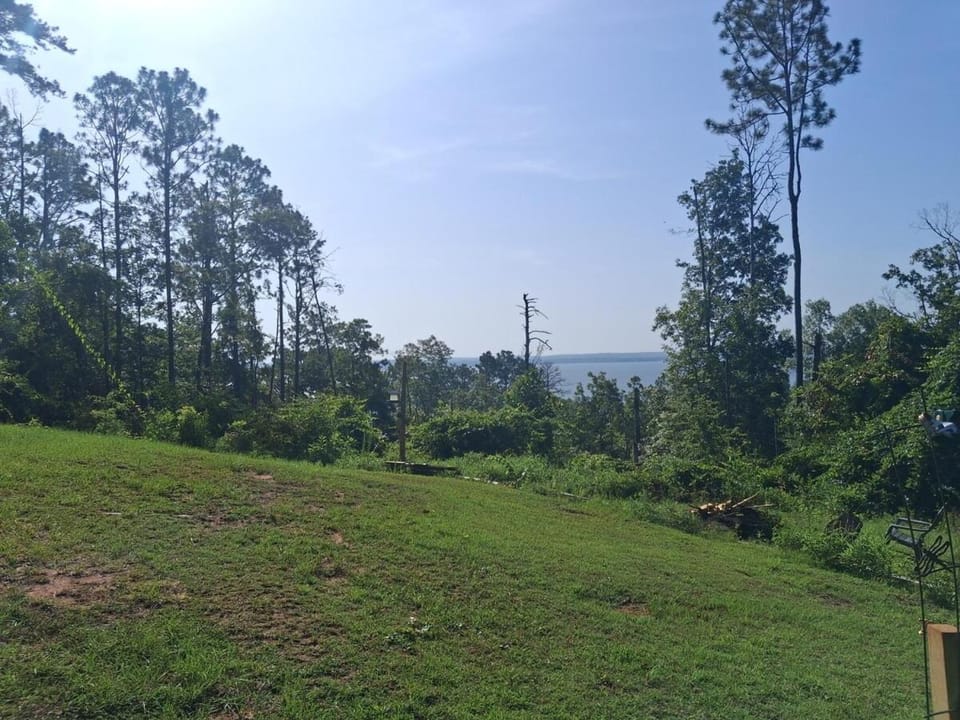 Overlooking Lake Eufaula Alabama PERFECT PRIVATE GETAWAY COTTAGE FOR COUPLES FISHERMAN-FRIENDS located in a private gated community bring the golf cart many paved roads and boat parkingt BOAT DOCK NEAR and community fishing pier and beach Country House in Alabama