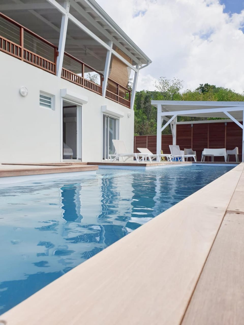 Property building, Patio, Swimming pool, sunbed