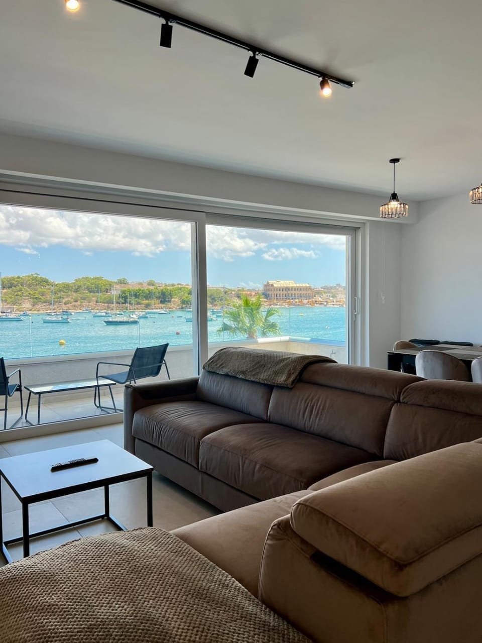 Natural landscape, Living room, Seating area, Sea view