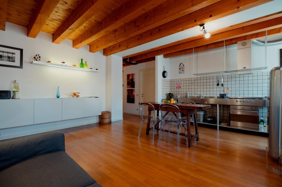 Kitchen or kitchenette, Living room, Dining area, stove