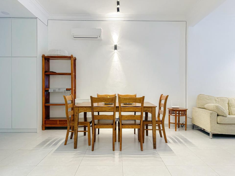 Dining area, air conditioner
