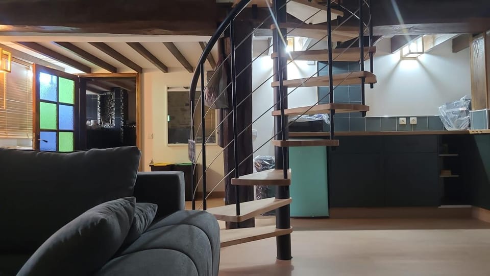 Kitchen or kitchenette, Living room, Seating area