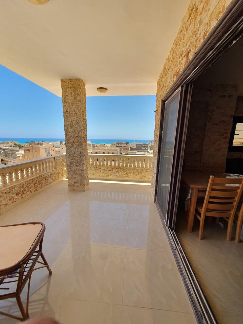 Patio, Day, Natural landscape, View (from property/room), Balcony/Terrace, Living room, Seating area, Dining area, Sea view