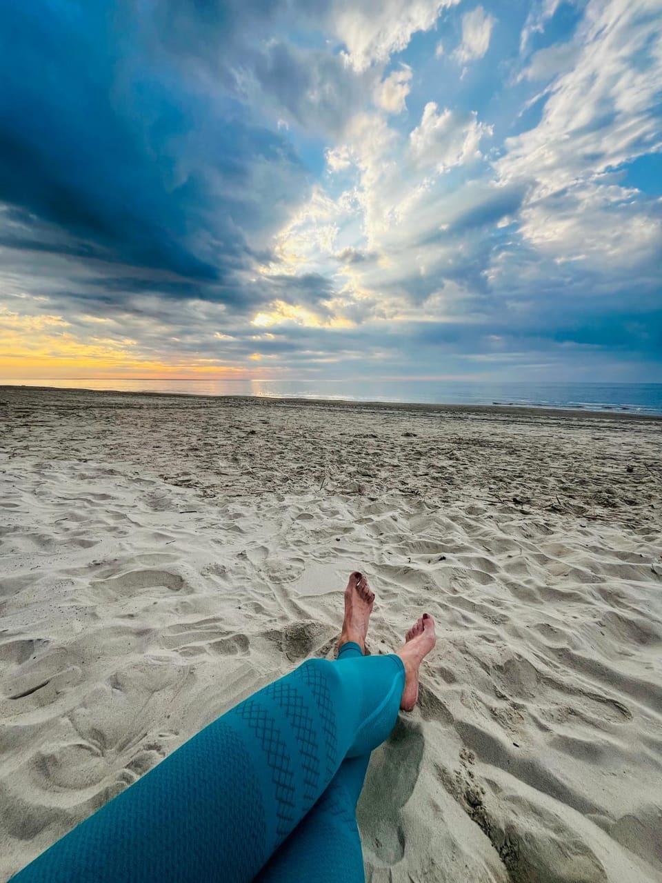 Beach, Sea view, Sunset