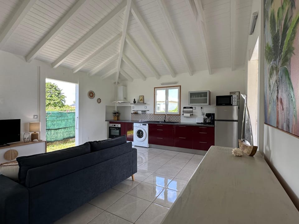 Living room, kitchen