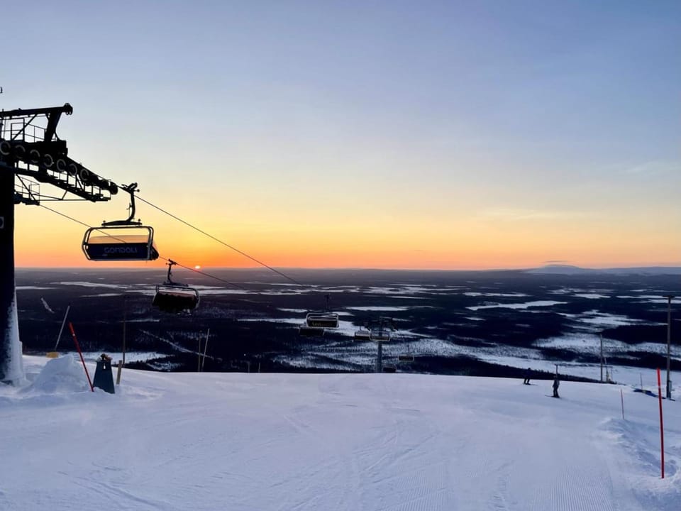 Day, Natural landscape, Winter, Skiing, Sunset