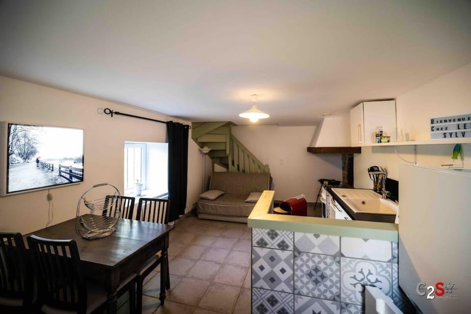 Kitchen or kitchenette, Living room, Seating area, Dining area, oven, stove