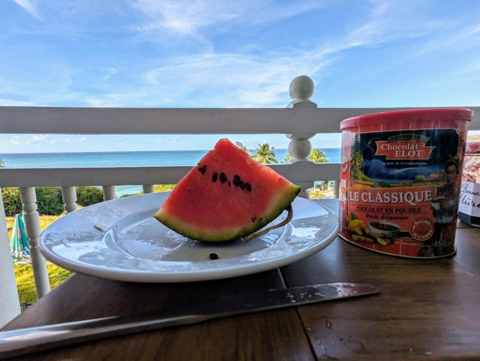 Natural landscape, View (from property/room), Balcony/Terrace, Food, Sea view, Breakfast