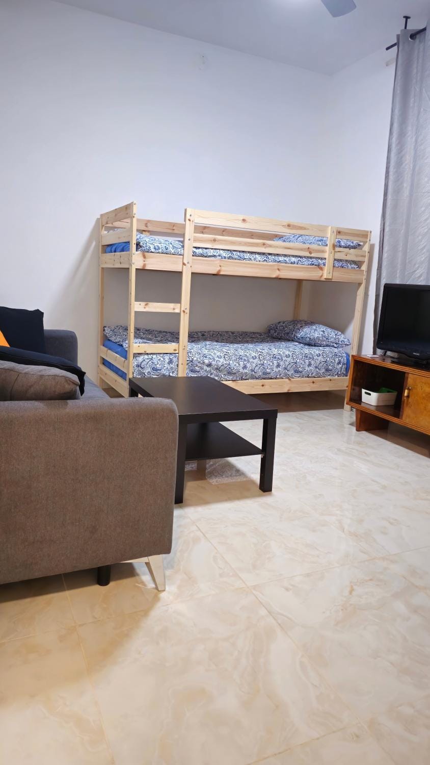 Living room, Seating area, bunk bed