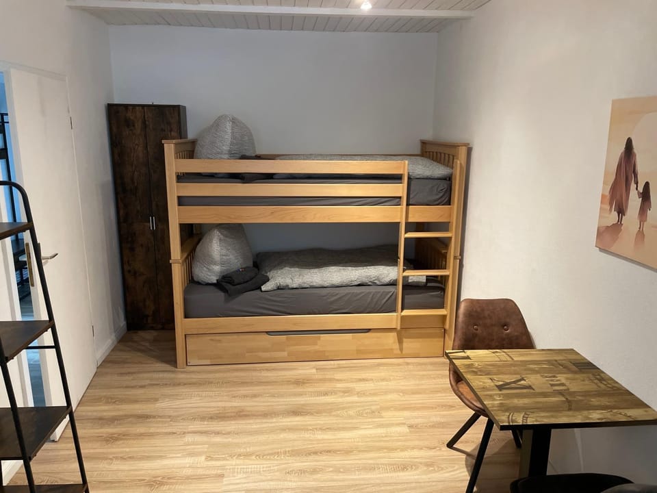 Photo of the whole room, Bedroom, bunk bed