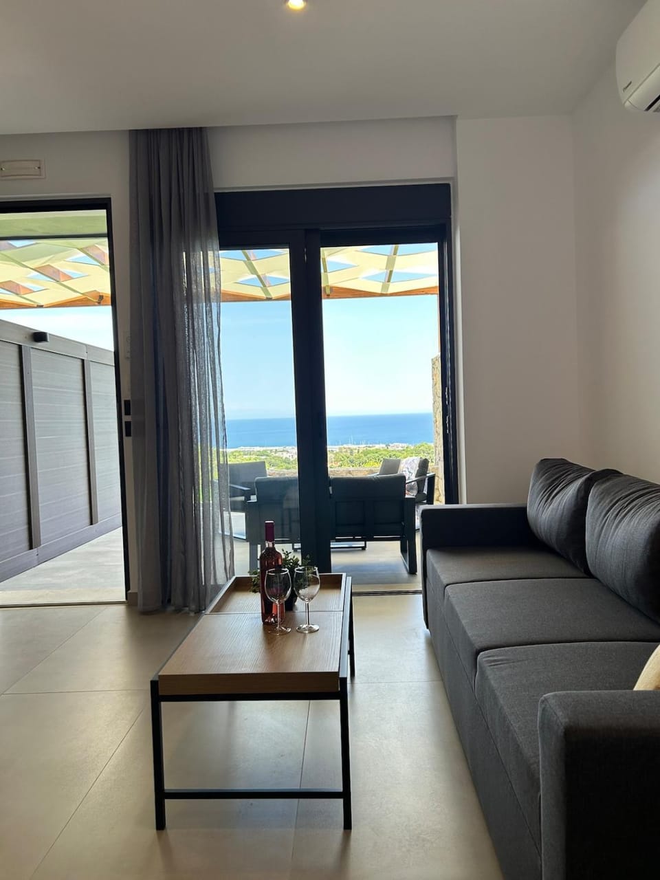 Living room, Seating area, Dining area, Sea view