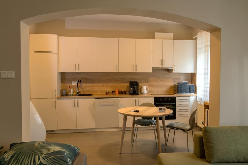 Living room, kitchen