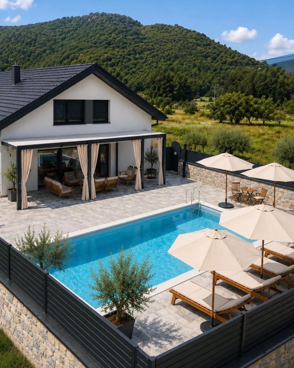 Property building, Patio, Pool view
