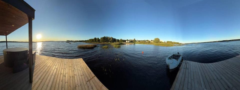 Laivu nomas pirts Docked boat in Latvia