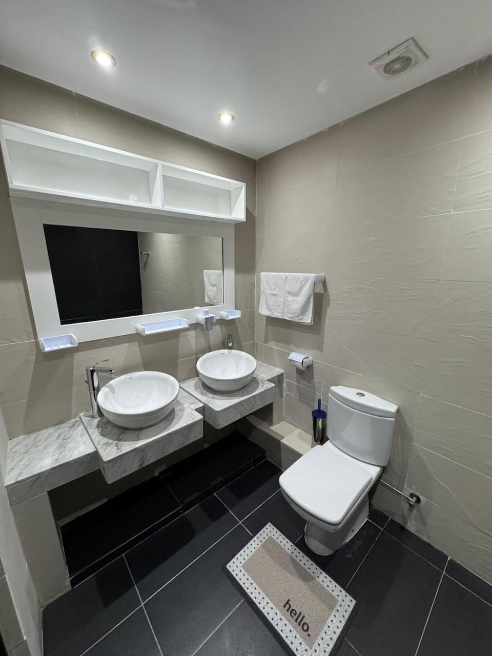 Toilet, Bathroom, towels