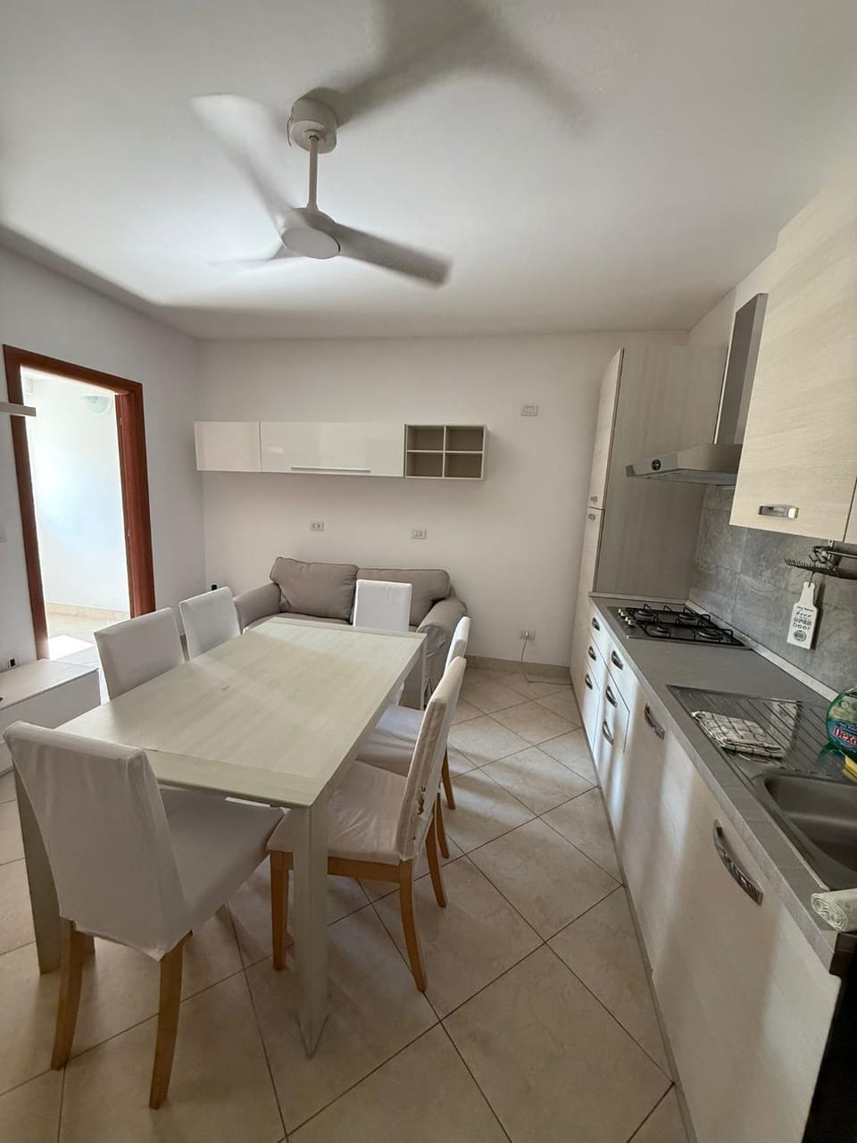 Kitchen or kitchenette, Living room, stove